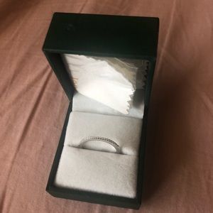 Sterling Silver Moissanite Band Size 8